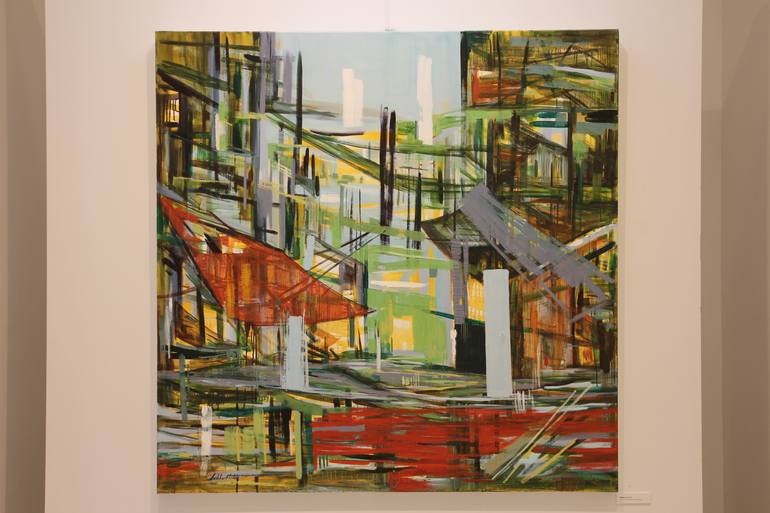 Original Abstract Expressionism Abstract Painting by Aslihan Kaplan Bayrak