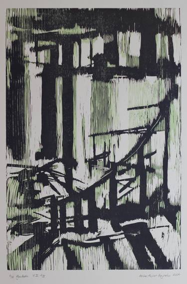 Original Abstract Printmaking by Aslihan Kaplan Bayrak