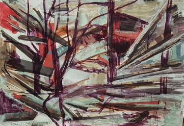 Original Abstract Expressionism Abstract Paintings by Aslihan Kaplan Bayrak