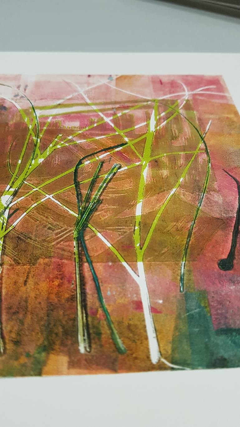 Original Expressionism Abstract Printmaking by Aslihan Kaplan Bayrak