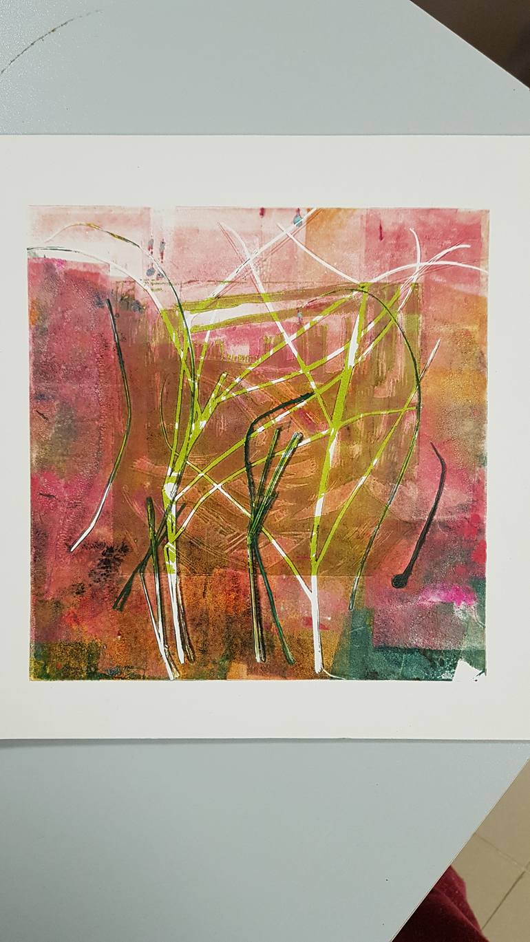 Original Expressionism Abstract Printmaking by Aslihan Kaplan Bayrak