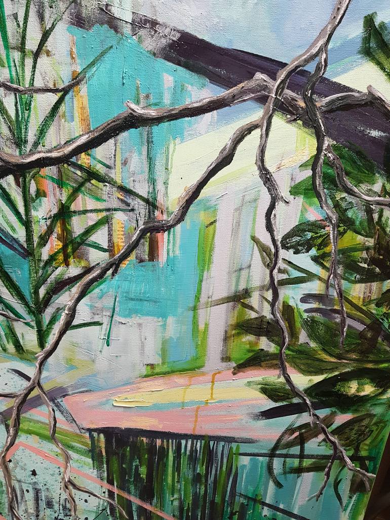 Original Abstract Expressionism Abstract Painting by Aslihan Kaplan Bayrak