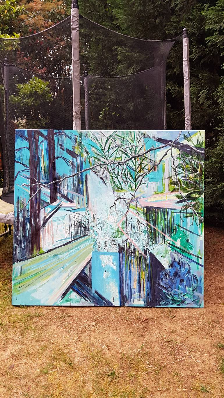 Original Abstract Expressionism Abstract Painting by Aslihan Kaplan Bayrak