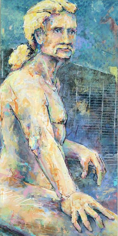 Original Abstract Expressionism Nude Painting by Vince Carl