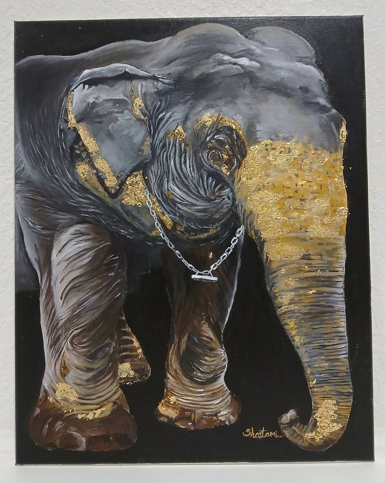 Original Abstract Expressionism Animal Painting by Sheetal Mishra
