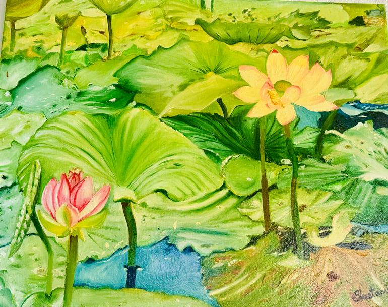 Original Realism Floral Painting by Sheetal Mishra
