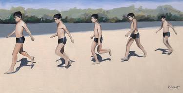 Original Figurative Beach Paintings by Clément Nivert