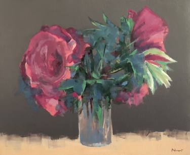Original Expressionism Floral Paintings by Clément Nivert