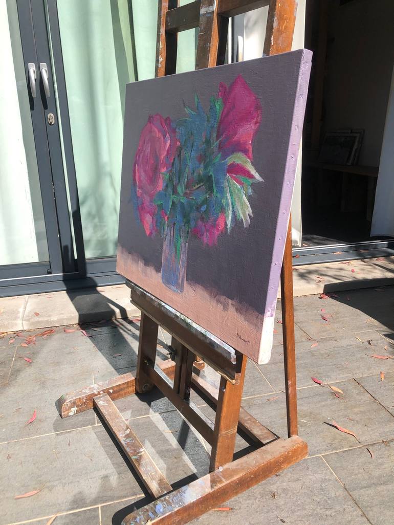 Original Expressionism Floral Painting by Clément Nivert
