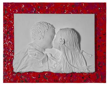 Original Figurative Love Collage by Monika Stahl