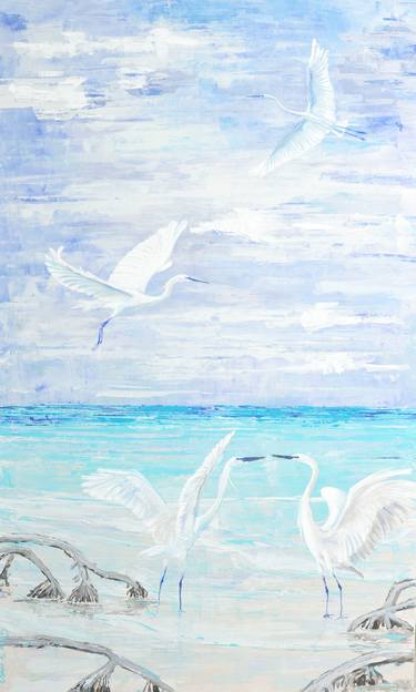 Original Expressionism Beach Paintings by Paola Correa de Albury