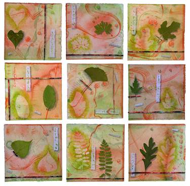 Original Abstract Botanic Collage by Kathleen O'Brien