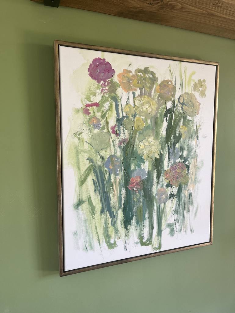 Original Expressionism Floral Painting by Caroline Hall