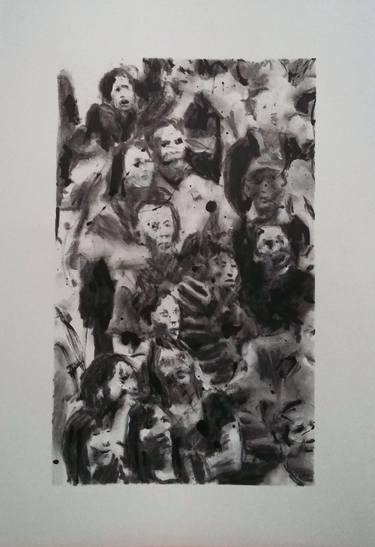 Original Figurative People Drawing by Vincenzo De Cecco
