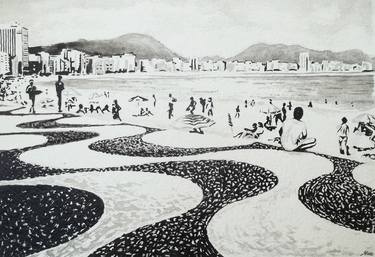 Print of Beach Paintings by Mattias Abrahamsson