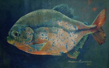 Original Abstract Expressionism Animal Painting by Benedict Olorunnisomo