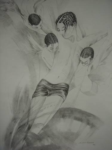 Original Expressionism Religious Drawings by Benedict Olorunnisomo