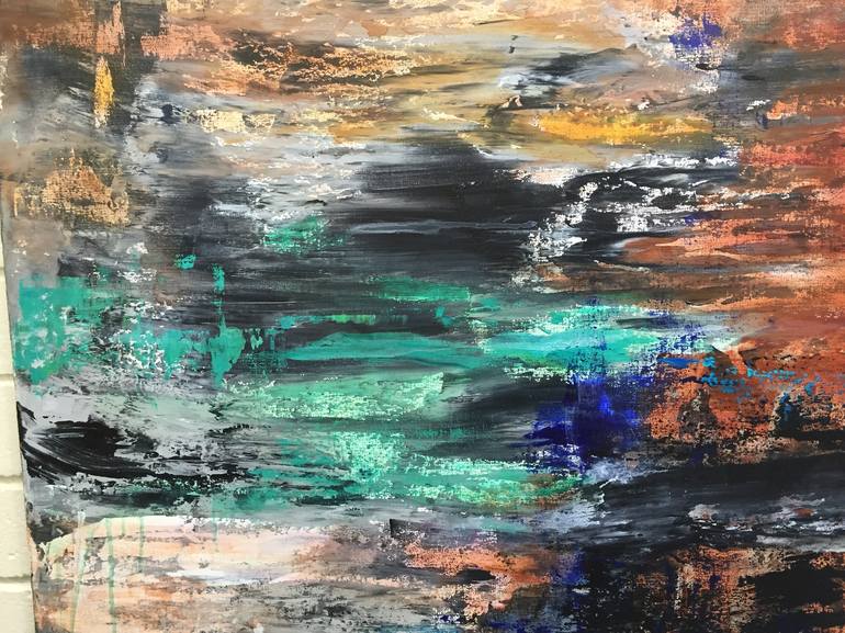 Original Abstract Expressionism Landscape Painting by Christina Ilene Thomas