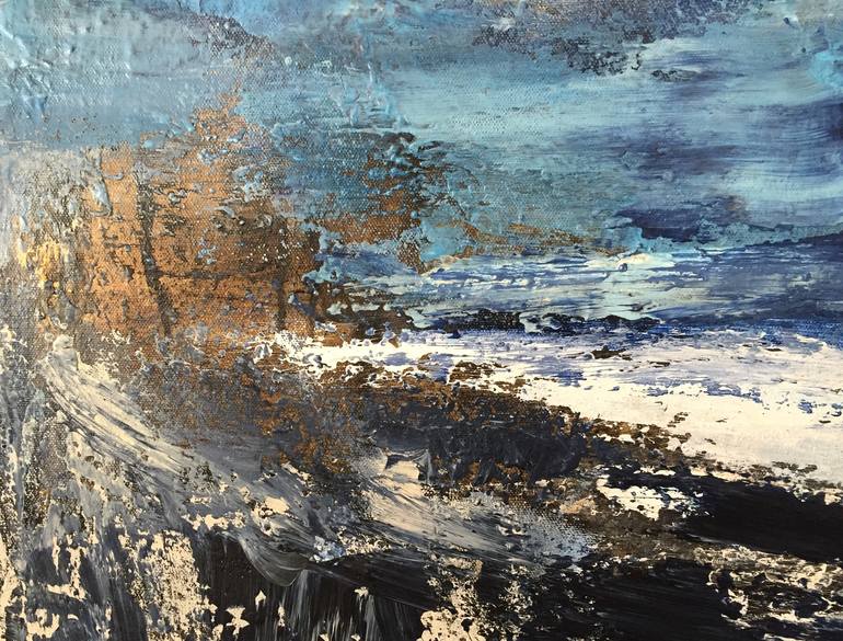 Original Abstract Expressionism Seascape Painting by Christina Ilene Thomas