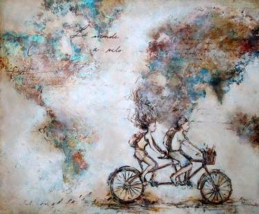 Print of Expressionism Bicycle Paintings by Kim Normandin