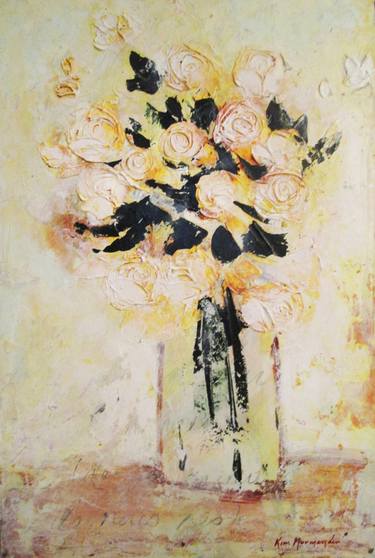 Original Art Deco Floral Paintings by Kim Normandin