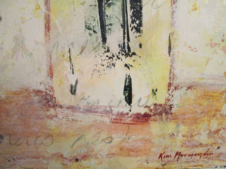 Original Art Deco Floral Painting by Kim Normandin