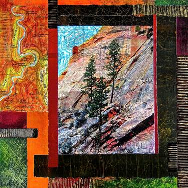 Original Abstract Landscape Collage by Liza Julien