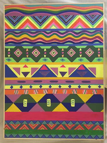 Original Abstract Geometric Paintings by Manuel Pinazo