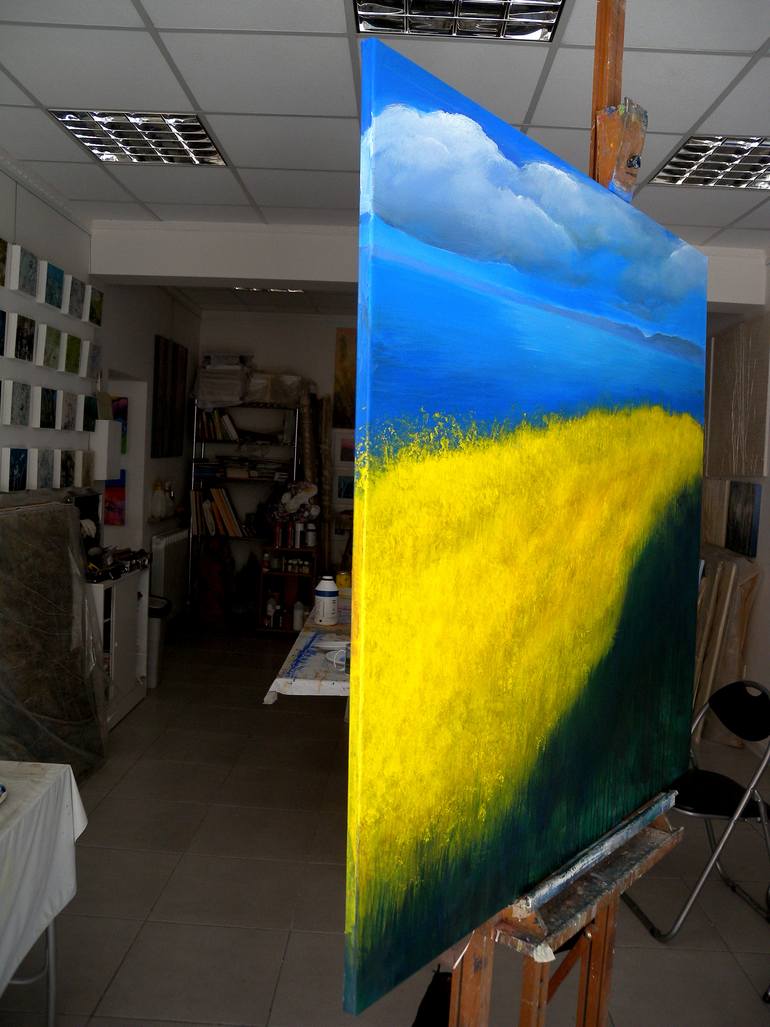 Original Abstract Landscape Painting by Daniela Carletti