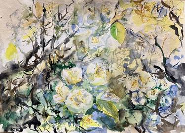 Original Abstract Floral Drawings by Blanxs by Irina Bellaye