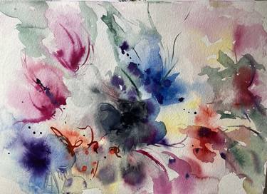 Original Abstract Floral Paintings by Blanxs by Irina Bellaye