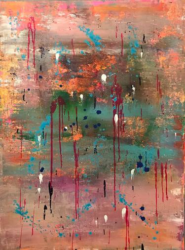 Original Fine Art Abstract Paintings by Yvette Lopez