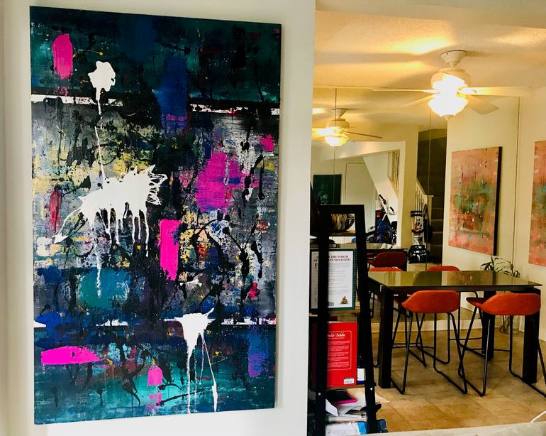 Original Modernism Abstract Painting by Yvette Lopez