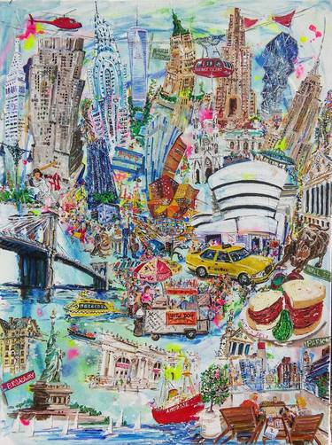 Print of Pop Art Cities Paintings by ned pamphilon