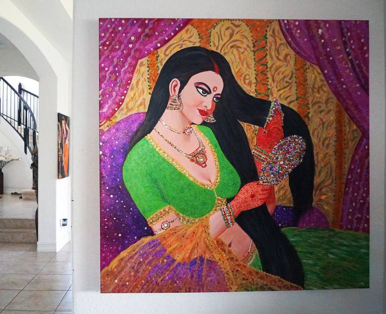 Original Figurative Women Painting by Creatiive Art