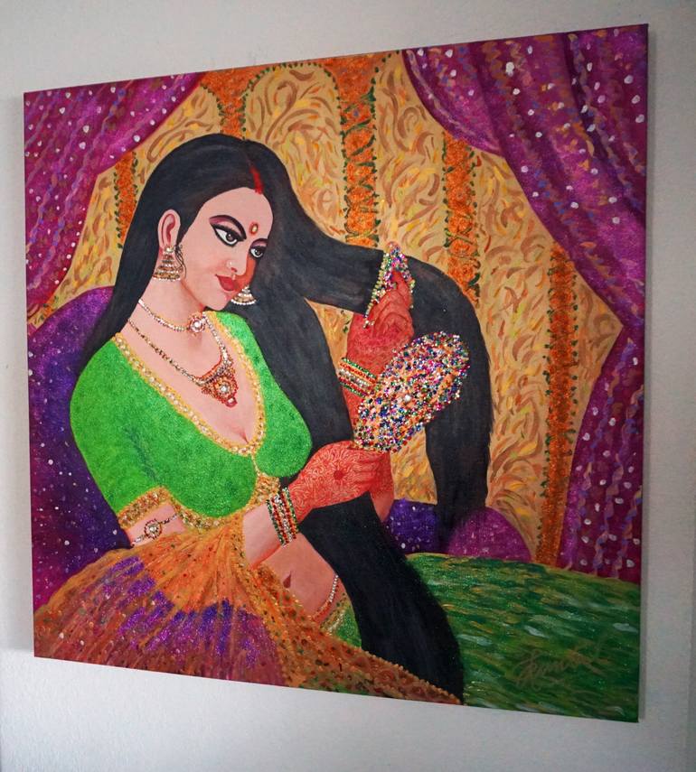 Original Figurative Women Painting by Creatiive Art