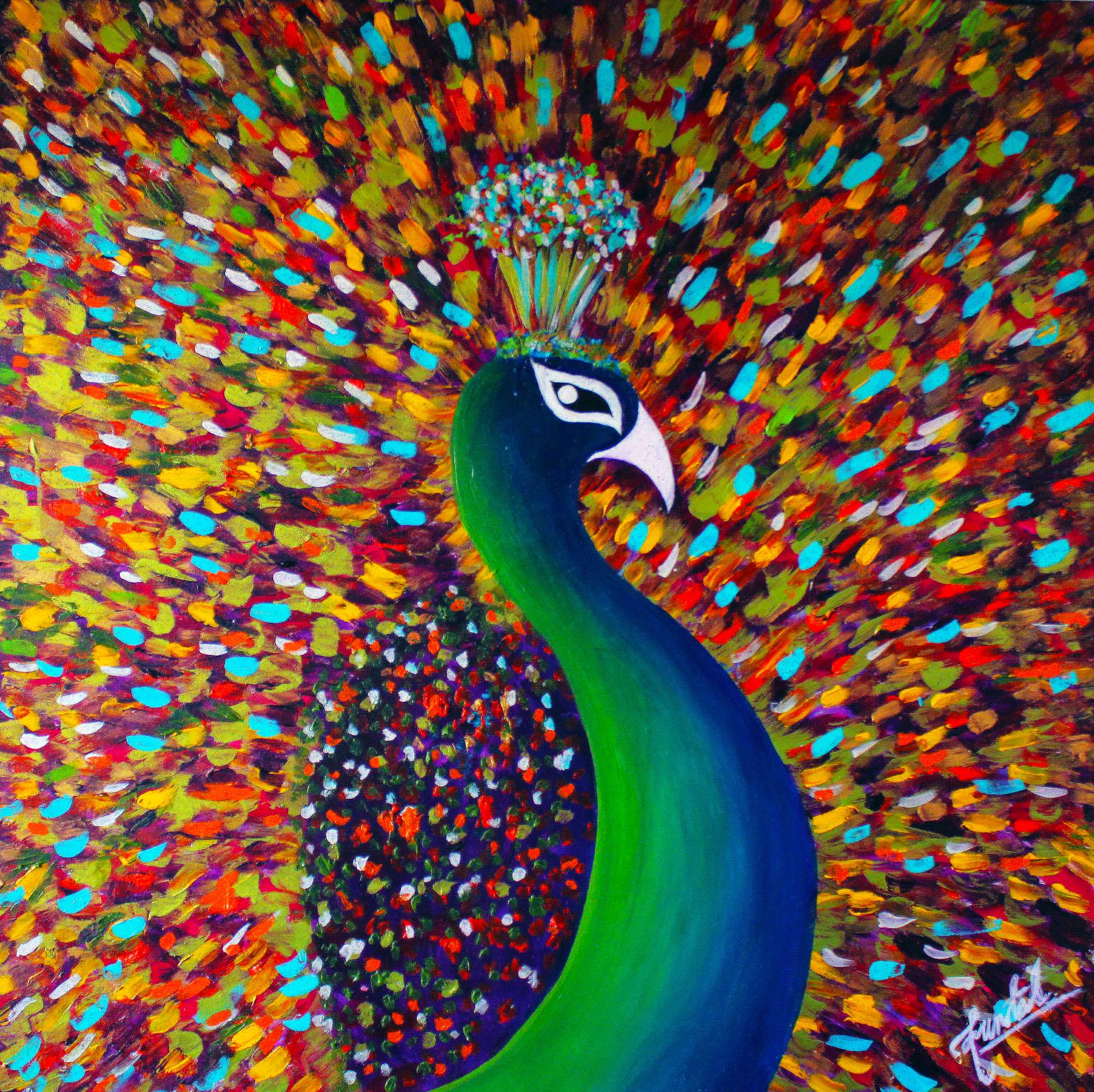 Abstract Peacock Painting by Creatiive Art | Saatchi Art