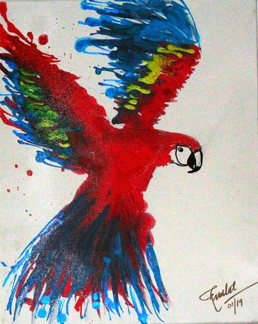Vibrant Abstract Macaw thumb