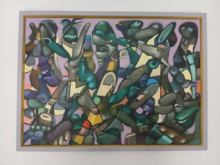 Original Abstract Expressionism Abstract Painting by Wout Ruigrok
