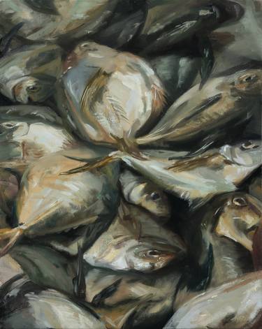 Original Impressionism Fish Paintings by Ned Axthelm
