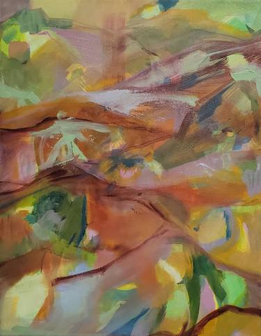 Original Abstract Expressionism Abstract Painting by Rebecca Hodel
