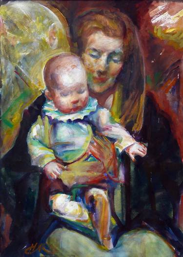 Woman with her child thumb