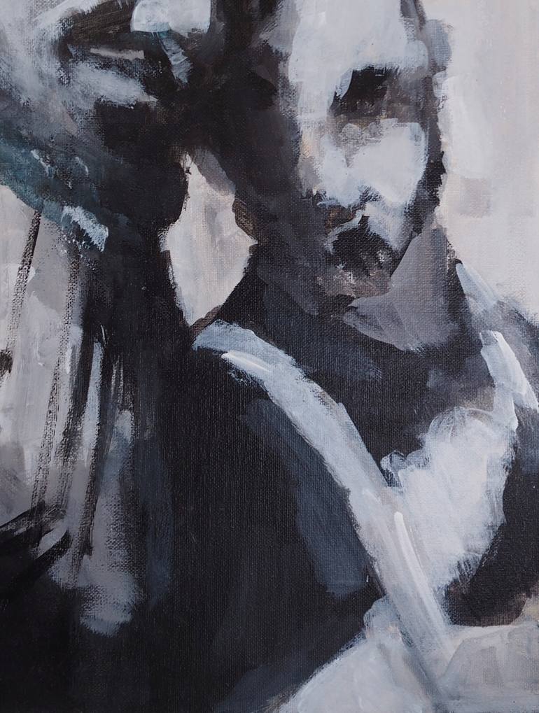 Original Conceptual Men Painting by Wilma Van Rooijen