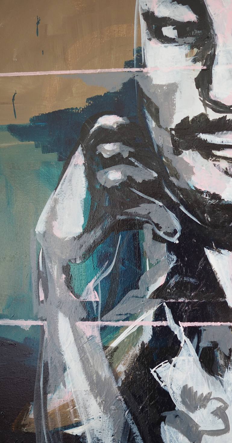 Original Conceptual Men Painting by Wilma Van Rooijen