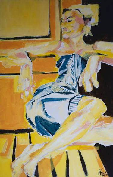 Original Art Deco People Paintings by Wilma Van Rooijen