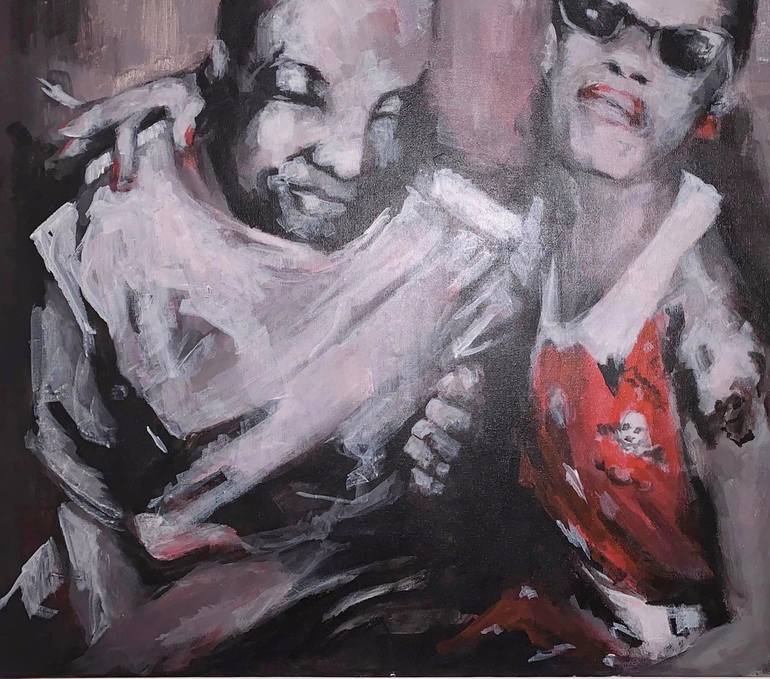 Original Figurative People Painting by Wilma van Rooijen