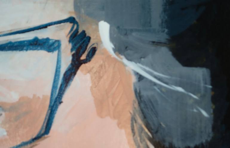 Original Abstract Expressionism People Painting by Wilma Van Rooijen