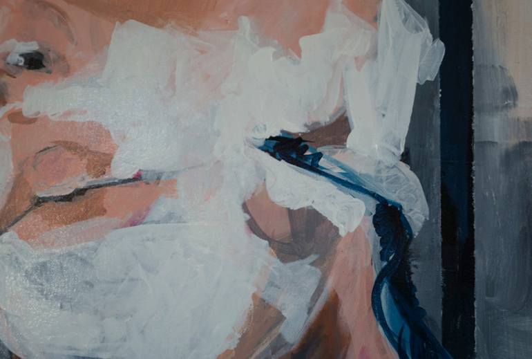 Original Abstract Expressionism People Painting by Wilma Van Rooijen