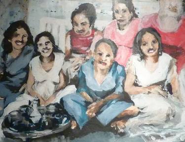 Original People Painting by Wilma van Rooijen