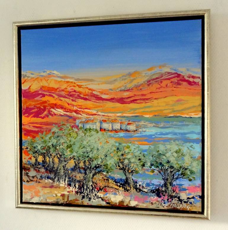 Original Abstract Expressionism Landscape Painting by Inelouise Mourick